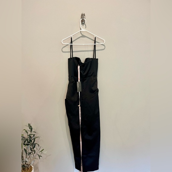 House of CB Flora Satin Pleated Corset Midi Dress - Picture 6 of 7